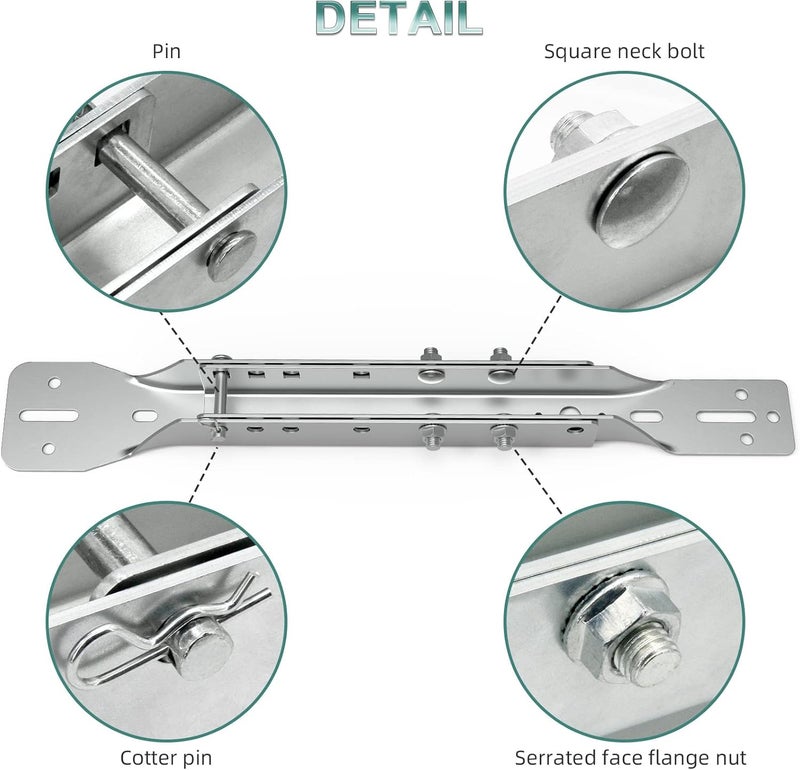 ForoGore Garage Door Parts Reinforcement Bracket,Garage Openers and Parts Door Adjustable Reinforcement Bracket,Garage Door Operator Reinforcement Bracket (Adjustable to 18", 21" or 24") - Image 5